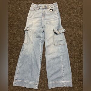 American Eagle Outfitters Light Blue Wide Leg Jeans